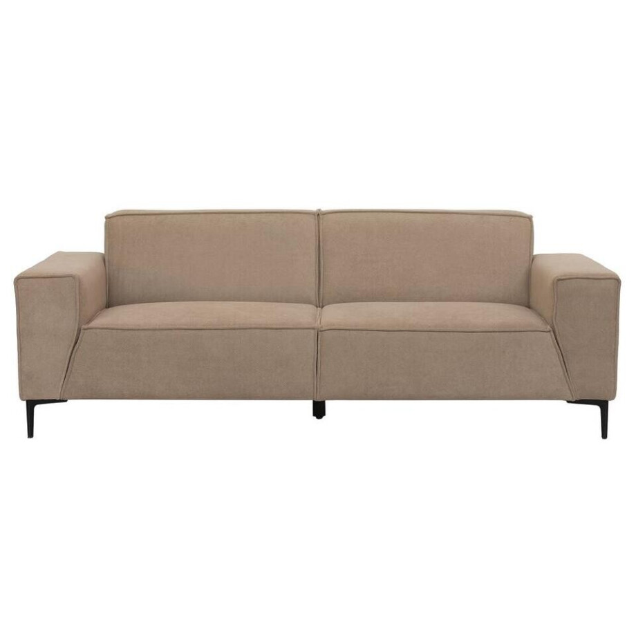 Leen Bakker - Bank Romy - 3-zits - Curio - Stof - Beige - 90x220x78 Cm Leen Bakker - Bank Romy - 3-zits - Curio - Stof - Beige - 90x220x78 Cm afbeelding 1