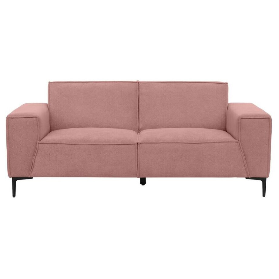 Leen Bakker - Bank Romy 2-zits - Curio - Stof - Roze - 90x195x78 Cm Leen Bakker - Bank Romy 2-zits - Curio - Stof - Roze - 90x195x78 Cm afbeelding 1
