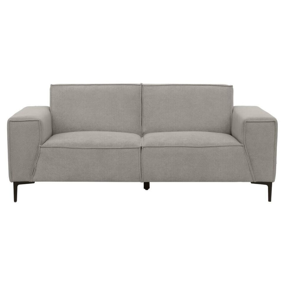 Leen Bakker - Bank Romy 2-zits - Curio - Stof - Grijs - 90x195x78 Cm Leen Bakker - Bank Romy 2-zits - Curio - Stof - Grijs - 90x195x78 Cm afbeelding 1