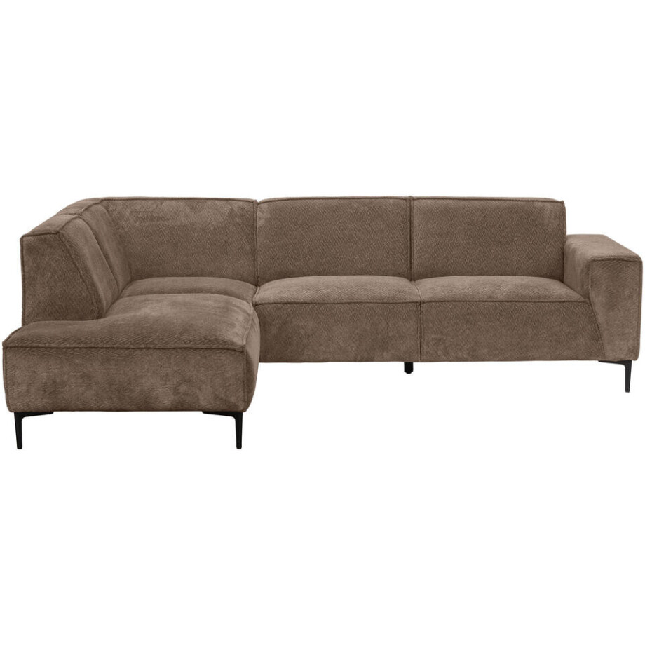 Leen Bakker - Hoekbank Romy Links - Egon - Stof - Taupe - 195x260x78 Cm afbeelding 1