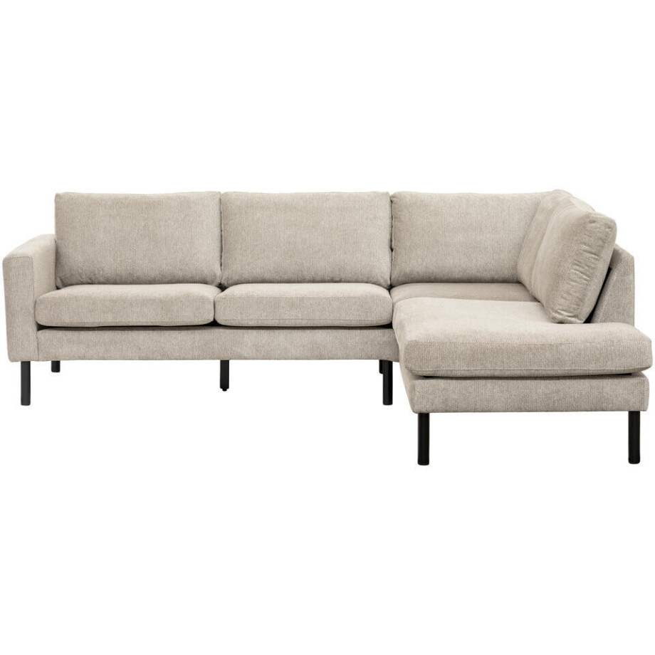 Leen Bakker - Hoekbank Collin Rechts - Stof - Crème - 195x247x81 Cm Leen Bakker - Hoekbank Collin Rechts - Stof - Crème - 195x247x81 Cm afbeelding 1