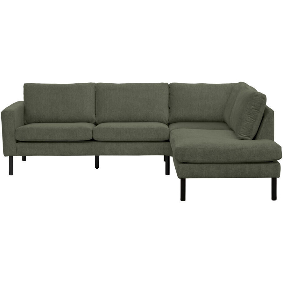 Leen Bakker - Hoekbank Collin Rechts - Stof - Groen - 195x247x81 Cm Leen Bakker - Hoekbank Collin Rechts - Stof - Groen - 195x247x81 Cm afbeelding 1