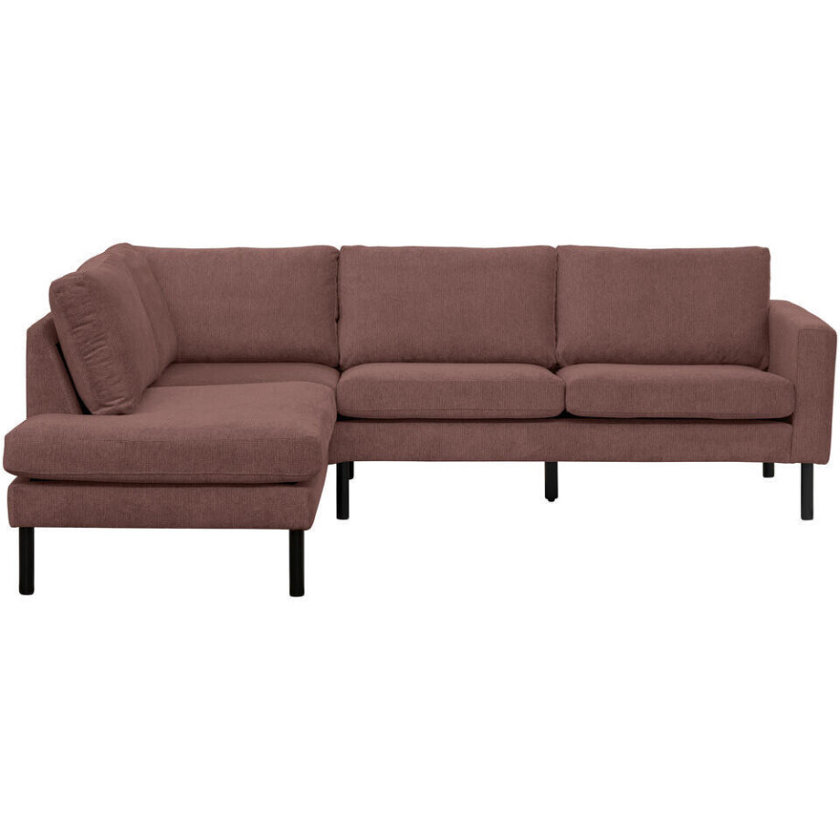 Leen Bakker - Hoekbank Collin Links - Terra - Stof - Rood - 195x247x81 Cm Leen Bakker - Hoekbank Collin Links - Terra - Stof - Rood - 195x247x81 Cm afbeelding 1