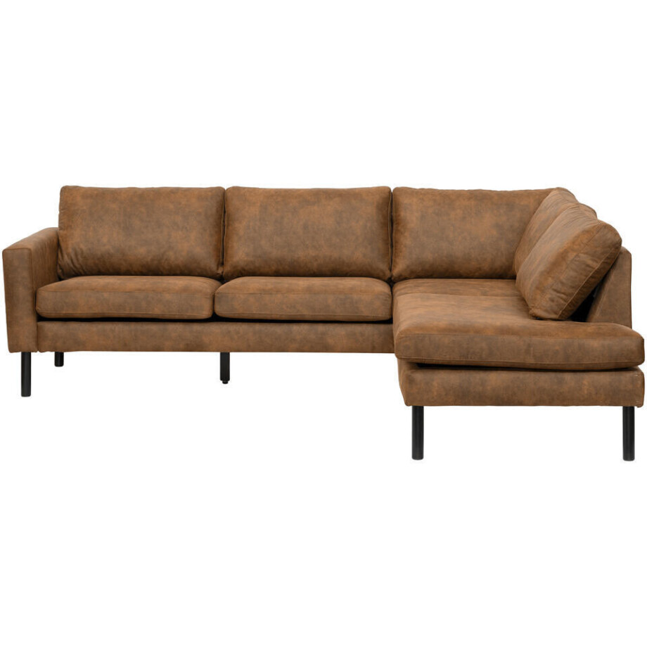Leen Bakker - Hoekbank Collin Rechts - Cognac - Stof - Bruin - 195x247x81 Cm afbeelding 1