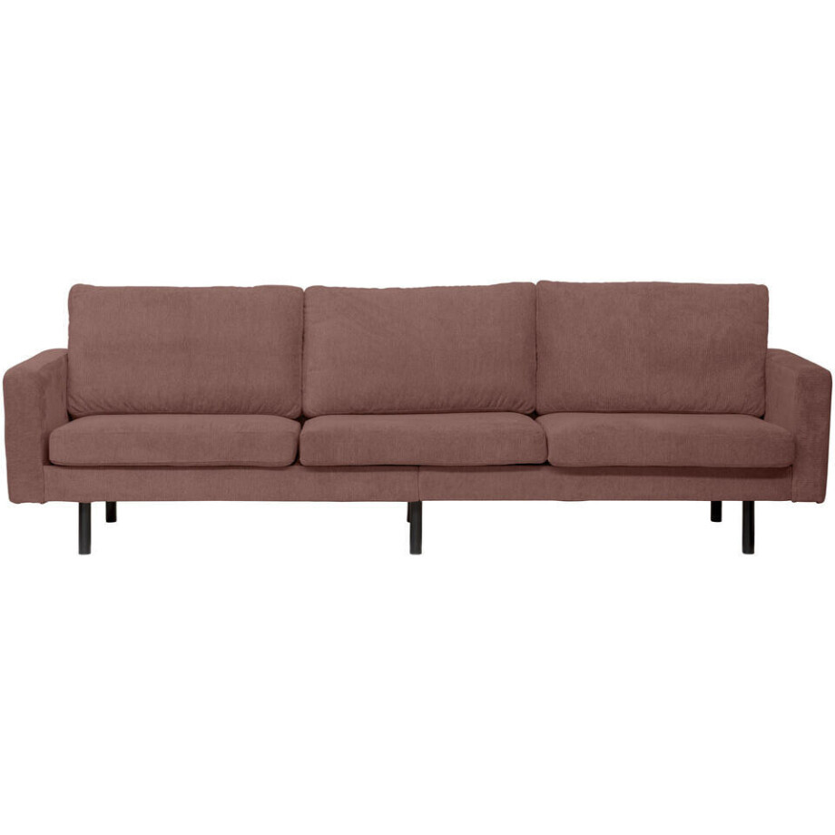 Leen Bakker - Bank Collin 4-zits - Terra - Stof - Rood - 90x280x81 Cm Leen Bakker - Bank Collin 4-zits - Terra - Stof - Rood - 90x280x81 Cm afbeelding 1