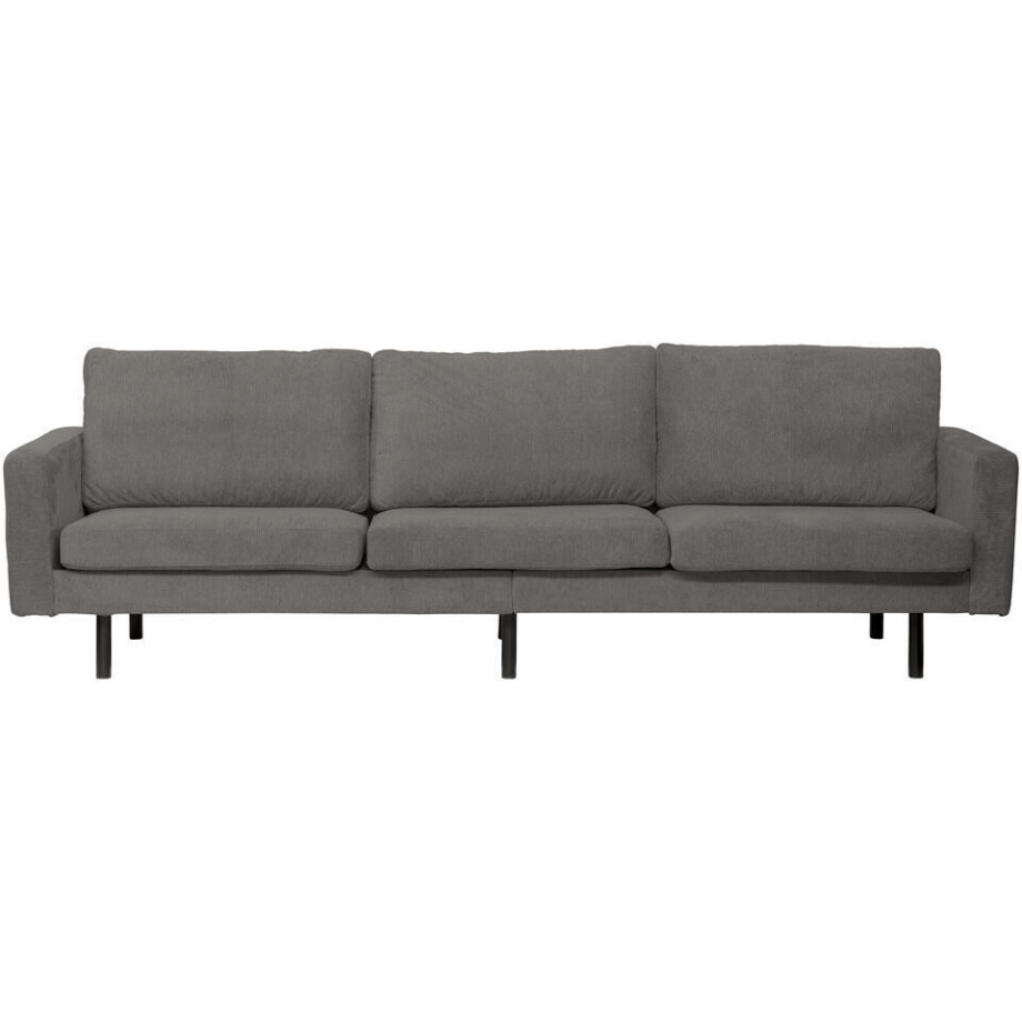 Leen Bakker - Bank Collin 4-zits - Antraciet - Stof - Grijs - 90x280x81 Cm Leen Bakker - Bank Collin 4-zits - Antraciet - Stof - Grijs - 90x280x81 Cm afbeelding 1