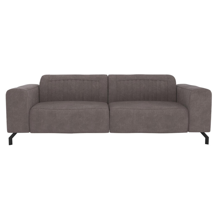 Leen Bakker - Bank Otis 3-zits - Rook - Microleer - Grijs - 94x230x77 Cm Leen Bakker - Bank Otis 3-zits - Rook - Microleer - Grijs - 94x230x77 Cm afbeelding 1
