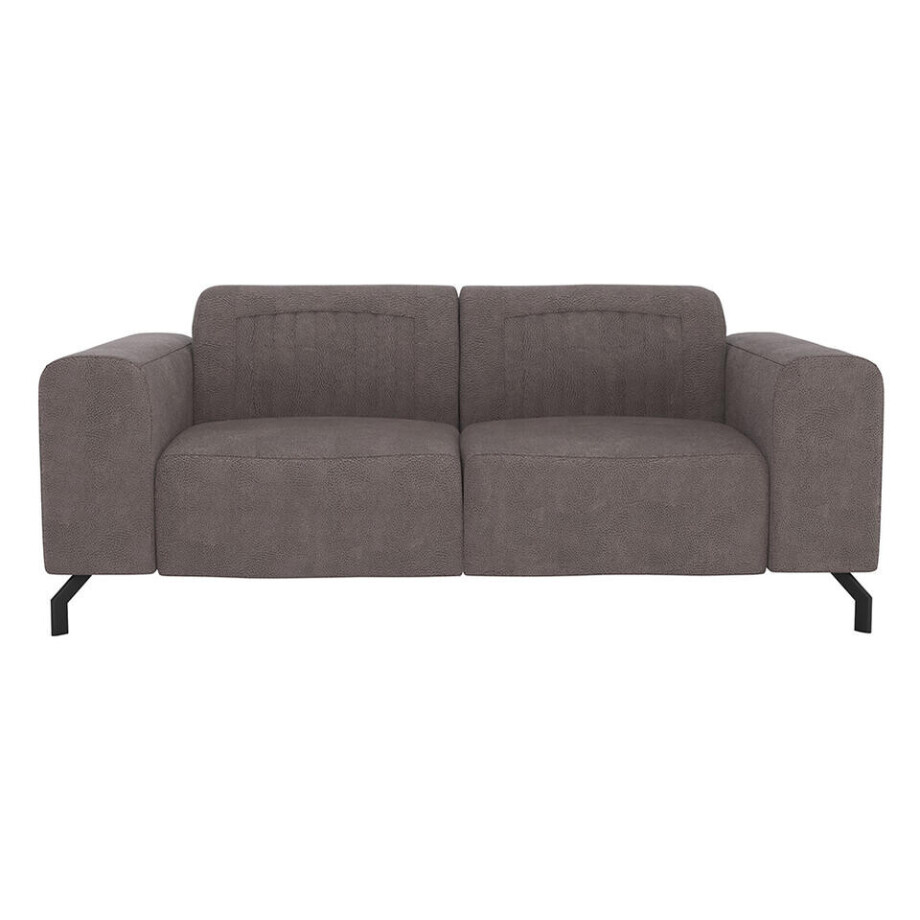 Leen Bakker - Bank Otis 2-zits - Rook - Microleer - Grijs - 94x190x77 Cm Leen Bakker - Bank Otis 2-zits - Rook - Microleer - Grijs - 94x190x77 Cm afbeelding 1