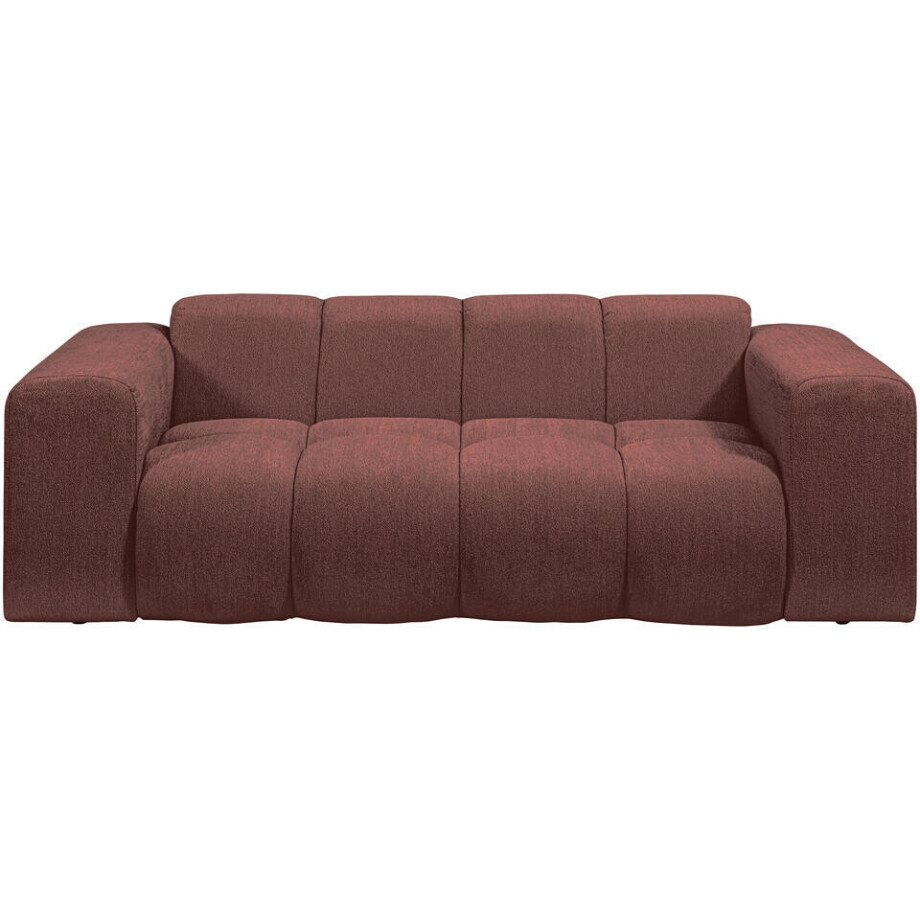 Bank Beau 2-zits - Stof Raven - Wijnrood - 97x210x74 Cm Bank Beau 2-zits - Stof Raven - Wijnrood - 97x210x74 Cm afbeelding