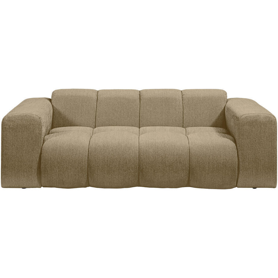 Leen Bakker - Bank Beau 2-zits - Raven - Stof - Taupe - 97x210x74 Cm Leen Bakker - Bank Beau 2-zits - Raven - Stof - Taupe - 97x210x74 Cm afbeelding 1