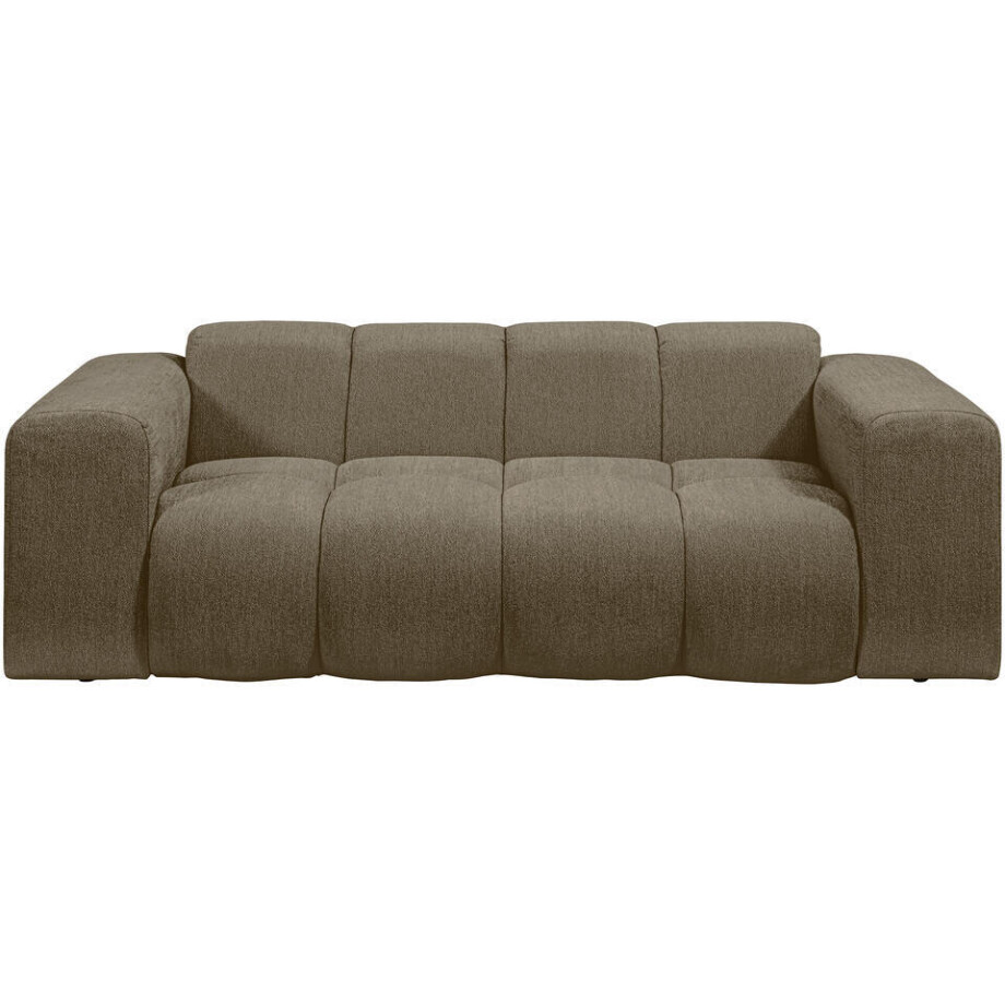 Leen Bakker - Bank Beau 2-zits - Raven - Stof - Bruin - 94x210x74 Cm Leen Bakker - Bank Beau 2-zits - Raven - Stof - Bruin - 94x210x74 Cm afbeelding 1