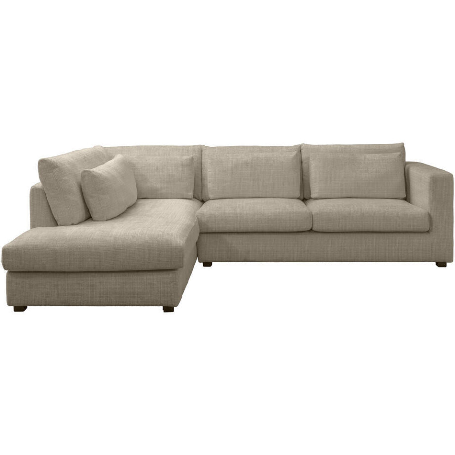 Leen Bakker - Hoekbank Chelsea Links - Cyclamen - Stof - Taupe - 214x294x90 Cm afbeelding 1