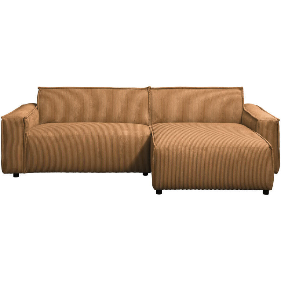 Leen Bakker - Hoekbank Brooklyn Met Chaise Longue Rechts - Soop - Terra - Stof - Bruin#Oranje - 158x225x76 Cm afbeelding 1