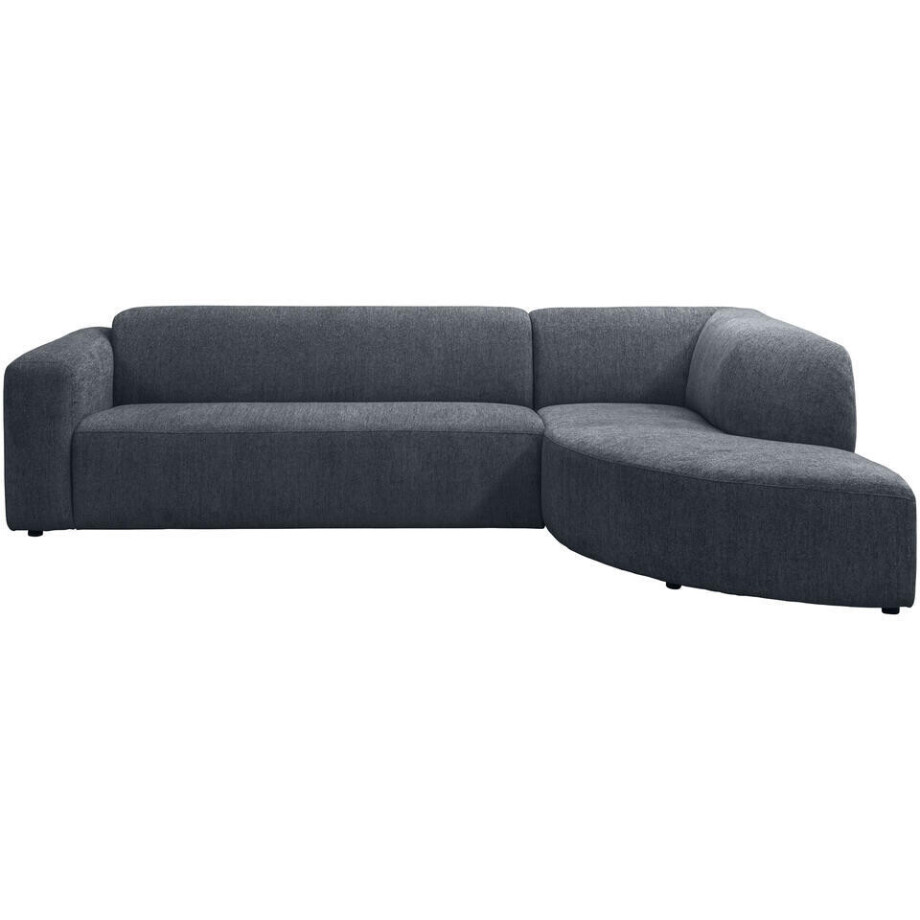 Leen Bakker - Hoekbank Astoria Rechts - Venro - Donker - Stof - Blauw - 197x297x76 Cm afbeelding 1
