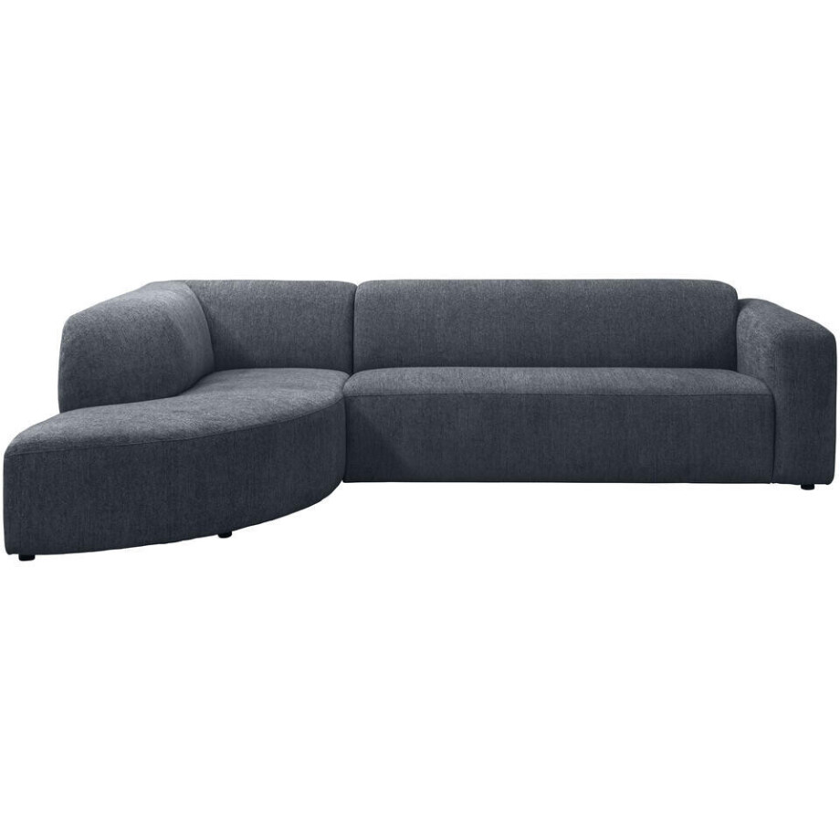 Leen Bakker - Hoekbank Astoria Links - Venro - Donker - Stof - Blauw - 197x297x76 Cm afbeelding 1