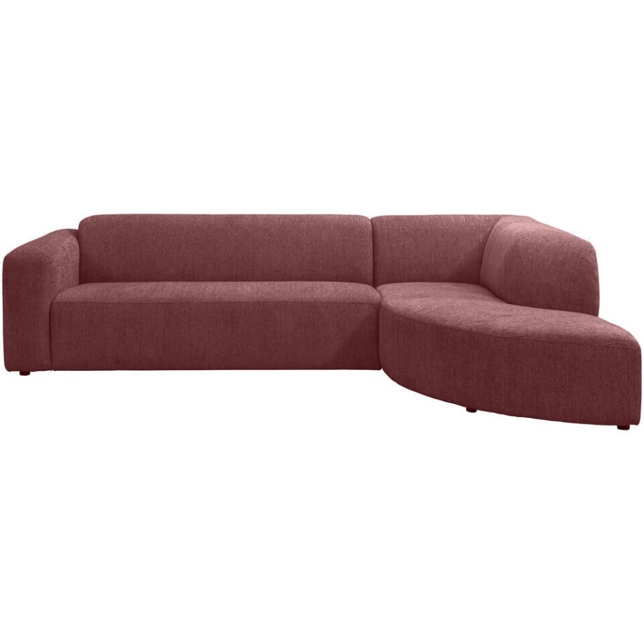 Leen Bakker - Hoekbank Astoria Rechts - Venro - Wijn - Stof - Rood - 197x297x76 Cm afbeelding 1