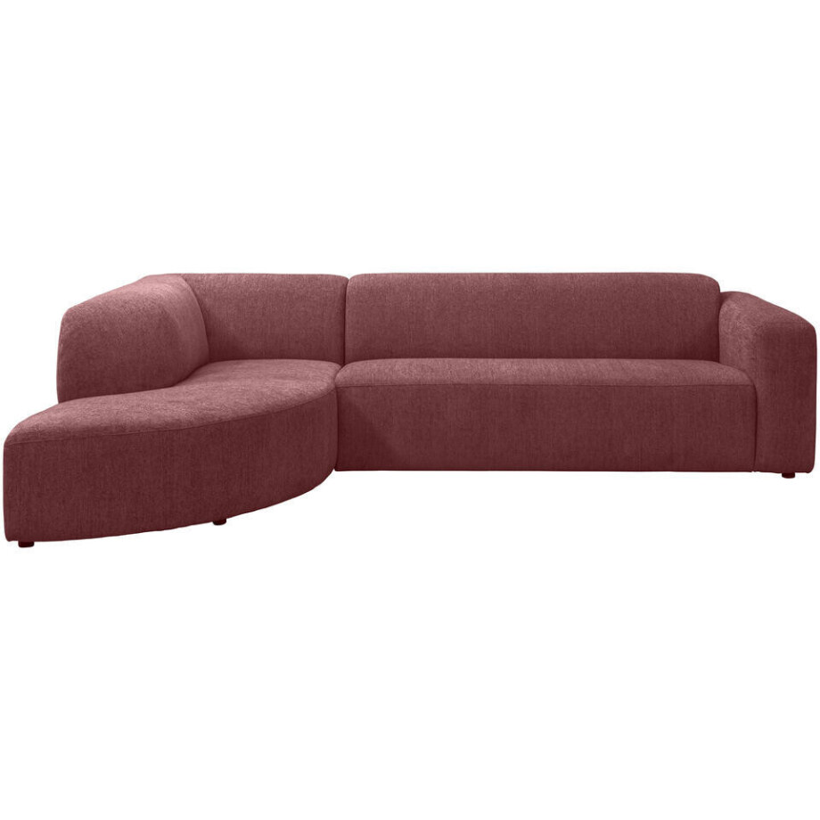 Leen Bakker - Hoekbank Astoria Links - Venro - Wijn - Stof - Rood - 197x297x76 Cm afbeelding 1