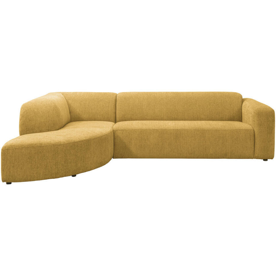 Leen Bakker - Hoekbank Astoria Links - Venro - Oker - Stof - Geel - 197x297x76 Cm afbeelding 1