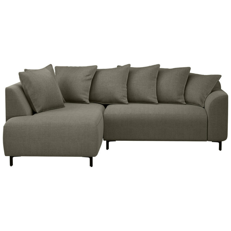 Leen Bakker - Hoekbank Elsa Links - Eden - Mokka - Stof - Bruin - 204x243x84 Cm afbeelding 1