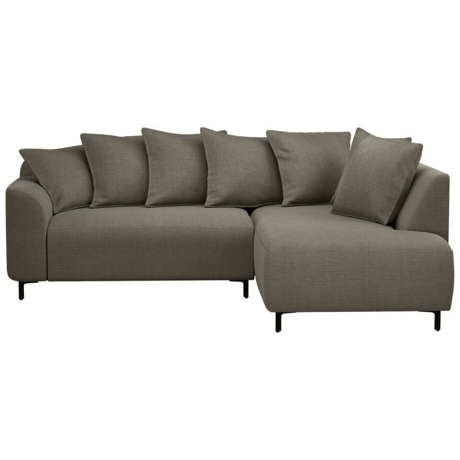 Leen Bakker - Hoekbank Elsa Rechts - Eden - Mokka - Stof - Bruin - 204x243x84 Cm afbeelding 1