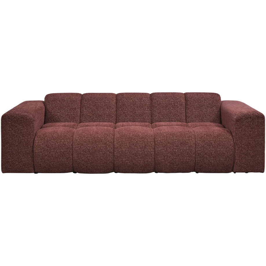 Leen Bakker - Bank Beau 3-zits - Raven - Wijn - Stof - Rood - 94x247x70 Cm Leen Bakker - Bank Beau 3-zits - Raven - Wijn - Stof - Rood - 94x247x70 Cm afbeelding 1