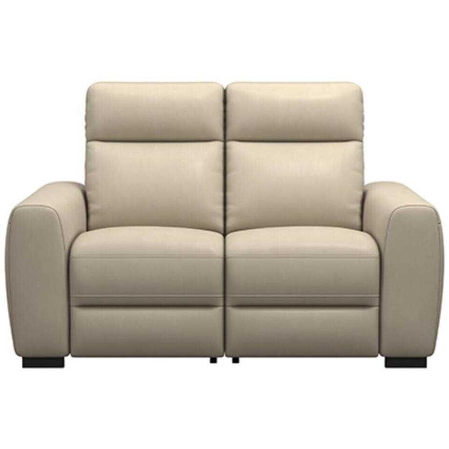 Leen Bakker - Bank James 2-zits - Stof Melbourne - Leder - Taupe - 95x160x100 Cm afbeelding 1