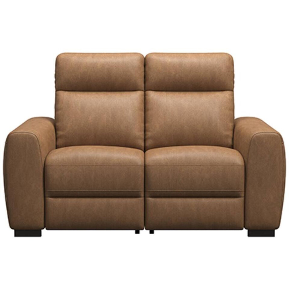Leen Bakker - Bank James Elektrisch Verstelbaar 2-zits - Supple - Cognac - Stof - Bruin - 95x160x100 Cm afbeelding 1