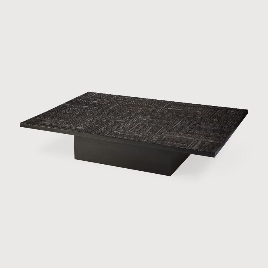 Ethnicraft Salontafel 'Tabwa' Gevernist Teakhout, 170 x 120cm, kleur Off Black afbeelding 1