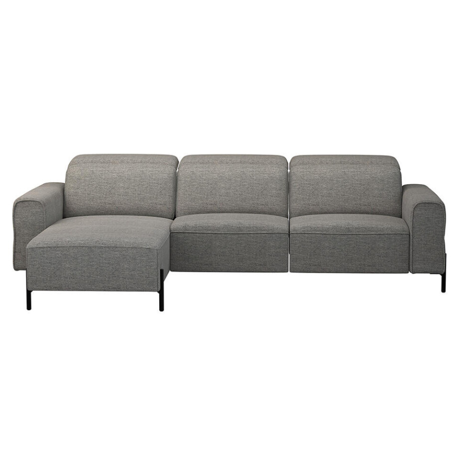 Leen Bakker - Hoekbank Dave Links - Elektrisch Verstelbaar - Pure - Stof - Grijs - 172x275x79 Cm Leen Bakker - Hoekbank Dave Links - Elektrisch Verstelbaar - Pure - Stof - Grijs - 172x275x79 Cm afbeelding 1