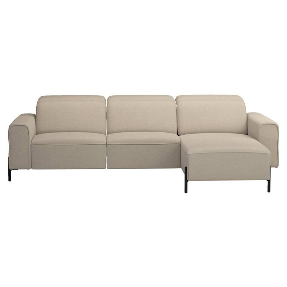 Leen Bakker - Hoekbank Dave Rechts - Elektrisch Verstelbaar - Stof - Taupe - 172x275x79 Cm afbeelding 1
