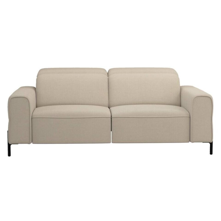 Leen Bakker - Bank Dave 3-zits - Elektrisch Verstelbaar - Stof - Taupe - 105x198x79 Cm afbeelding 1