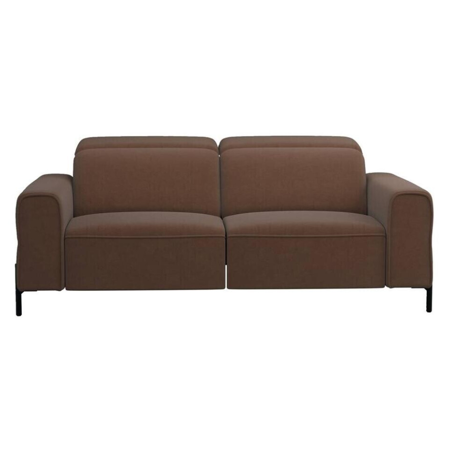 Leen Bakker - Bank Dave 3-zits - Elektrisch Verstelbaar - Billy Joe - Cognac - Stof - Bruin - 105x198x79 Cm Leen Bakker - Bank Dave 3-zits - Elektrisch Verstelbaar - Billy Joe - Cognac - Stof - Bruin - 105x198x79 Cm afbeelding 1