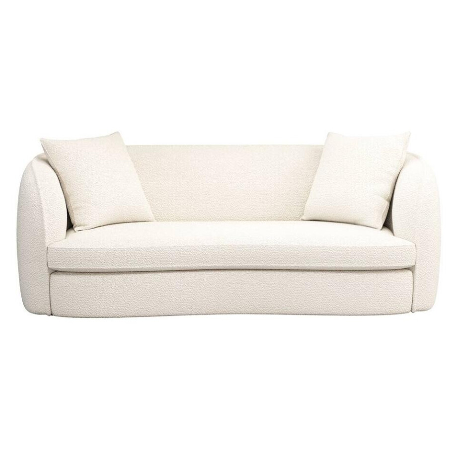 Leen Bakker - Bank Enzio 3,5-zits - Sirena - Stof - Crème - 97x215x75 Cm afbeelding 1