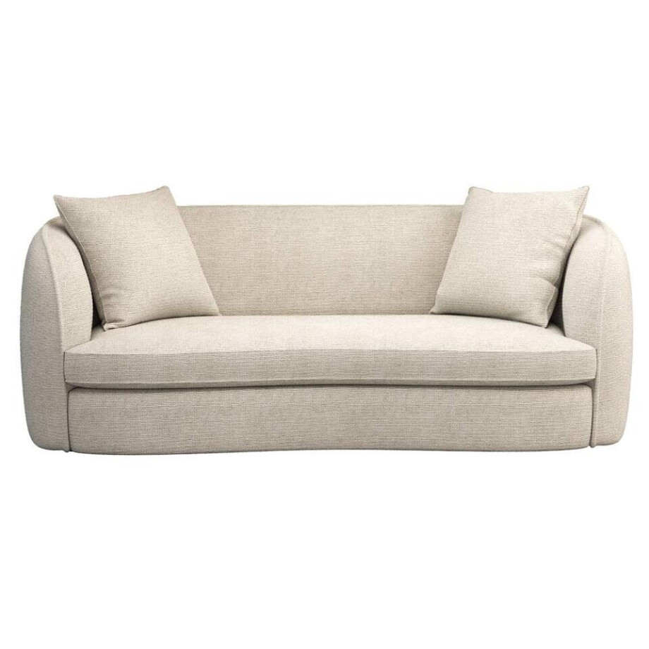 Leen Bakker - Bank Enzio 3,5-zits - Wandy - Champagne - Stof - Beige - 97x215x75 Cm afbeelding 1