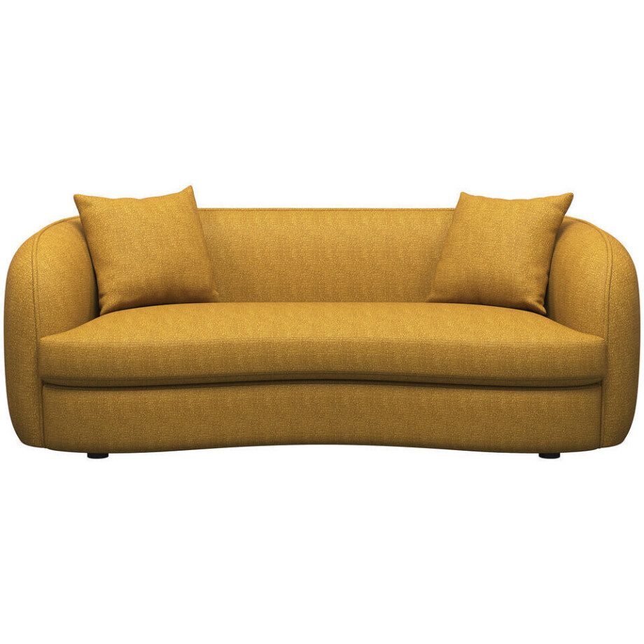 Leen Bakker - Bank Enzio 3,5-zits - Elephant - Oker - Stof - Geel - 97x215x75 Cm Leen Bakker - Bank Enzio 3,5-zits - Elephant - Oker - Stof - Geel - 97x215x75 Cm afbeelding 1