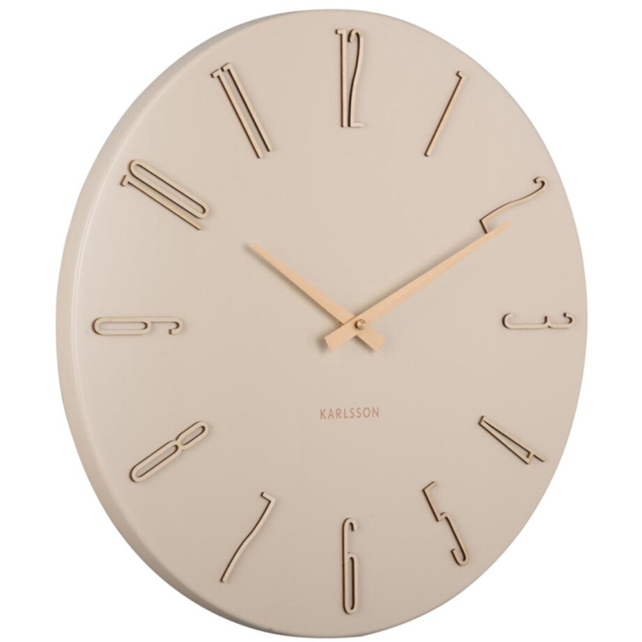 Karlsson Wandklok Esmerado - Off White - 40x40x40cm - Wandklok Modern afbeelding 1