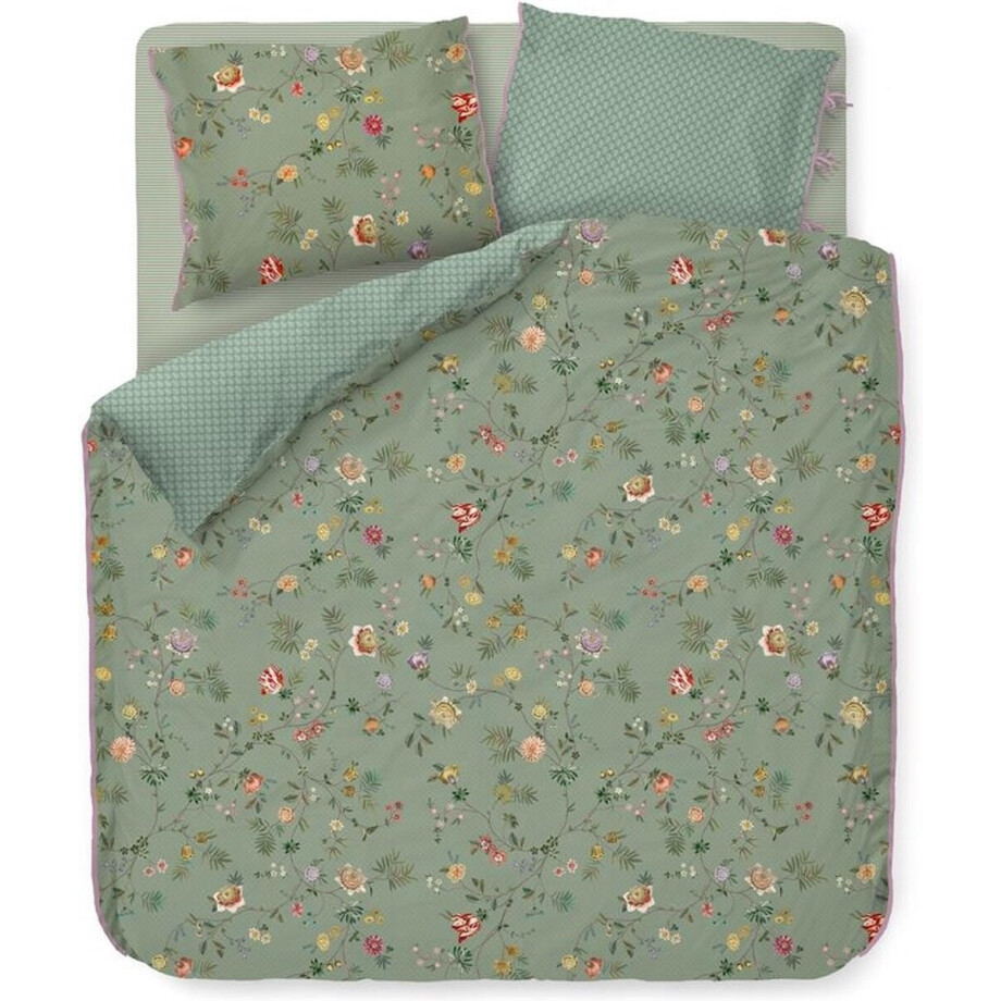 Pip Studio Dekbedovertrek La Dolce Vita Green 2 persoons Pip Studio Dekbedovertrek La Dolce Vita Green 2 persoons afbeelding 1
