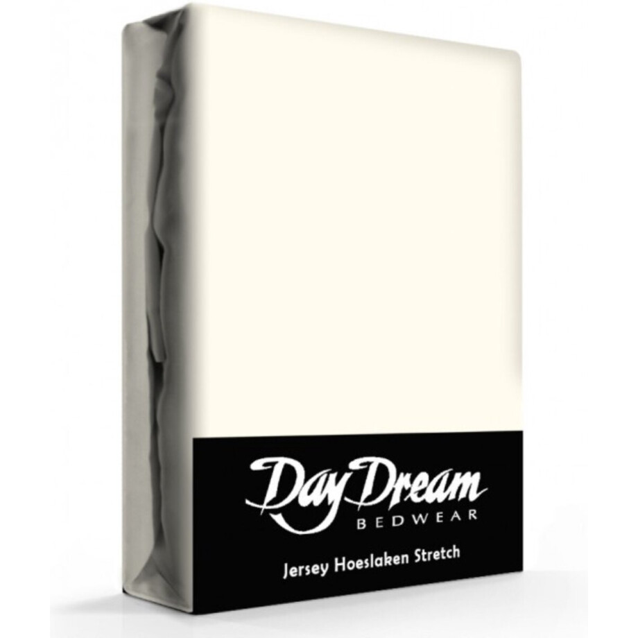 Day Dream - Hoeslaken - Jersey - 180 x 200 cm- Crème afbeelding 1
