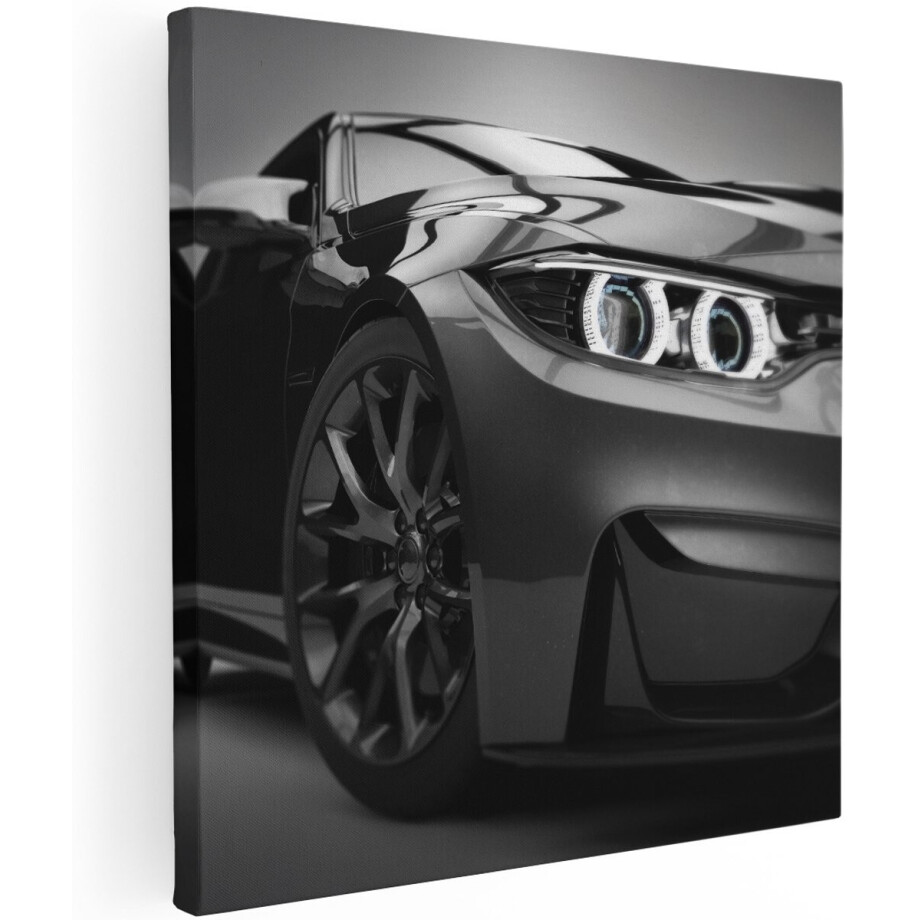Artaza Canvas Schilderij Grijze Sportwagen Auto - Zwart Wit - 100x100 cm - Groot - Wanddecoratie Woonkamer - Schilderijen - Muurdecoratie Artaza Canvas Schilderij Grijze Sportwagen Auto - Zwart Wit - 100x100 cm - Groot - Wanddecoratie Woonkamer - Schilderijen - Muurdecoratie afbeelding 1