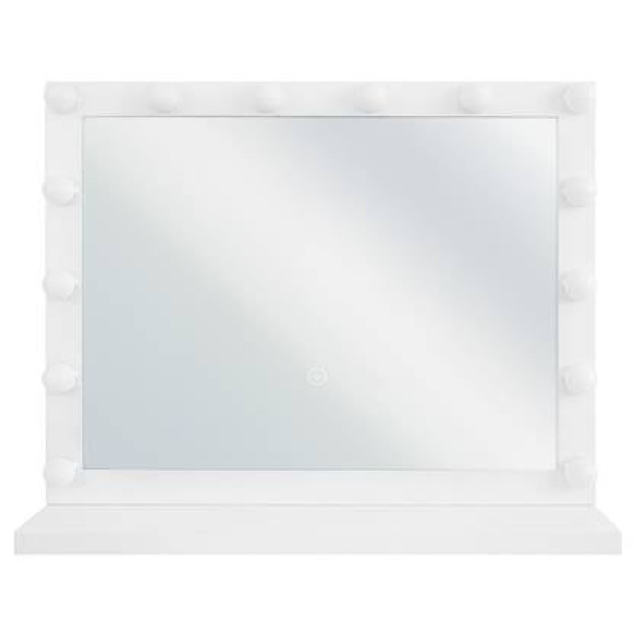 Beliani - BEAUVOIR - make-up spiegel - Wit - IJzer afbeelding 1