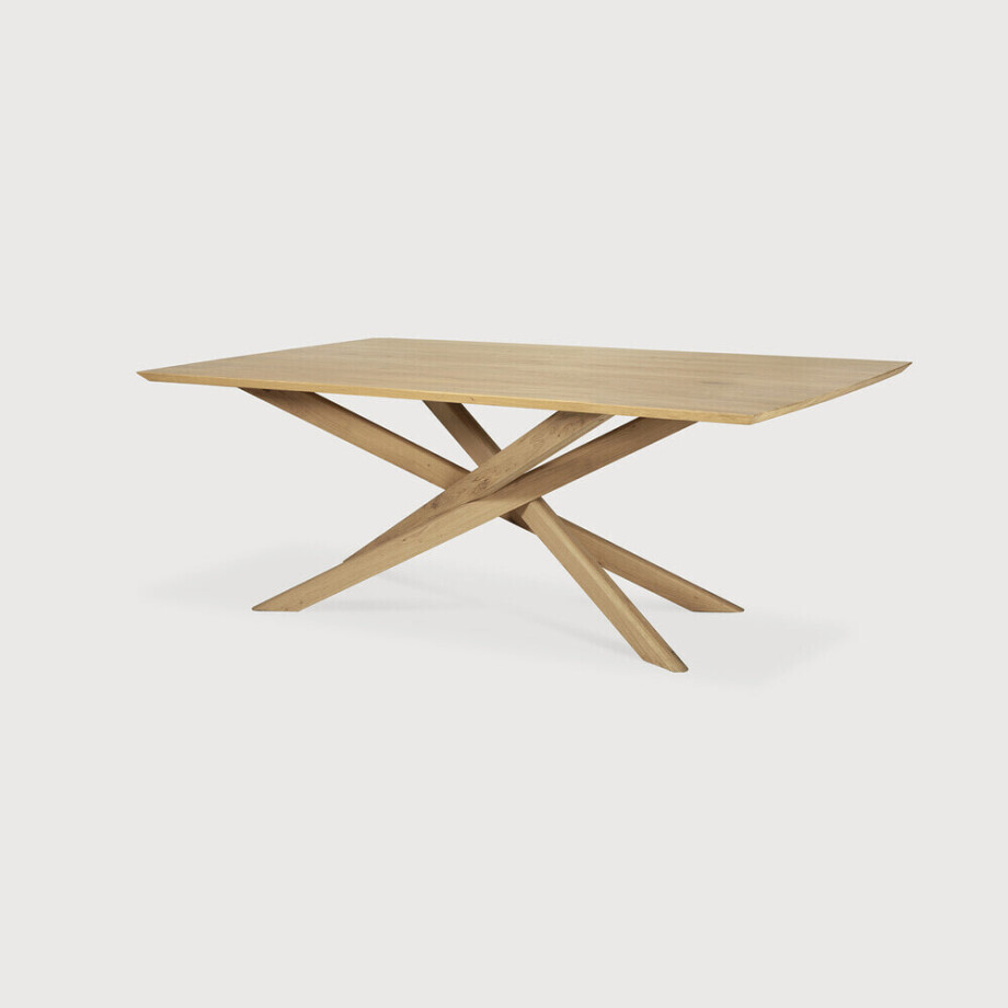 Ethnicraft Eettafel 'Mikado' Geolied Eikenhout, 240 x 110cm afbeelding 