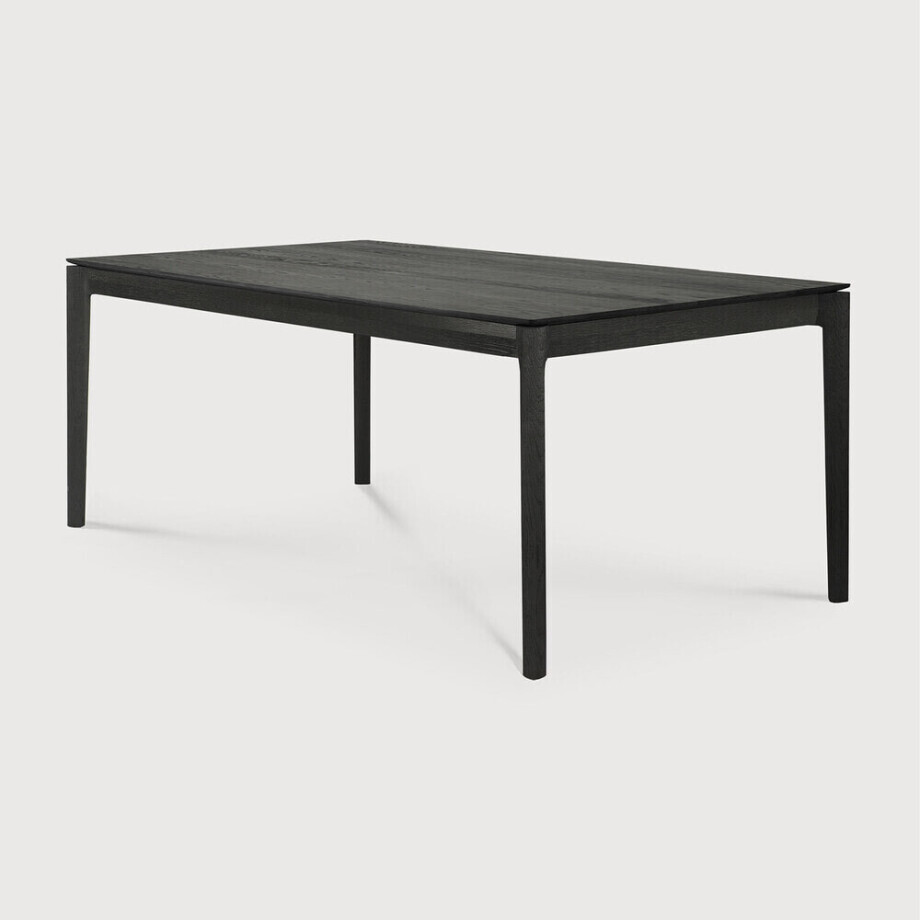 Ethnicraft Eettafel 'Bok' Gevernist Eikenhout, 160 x 80cm, kleur Zwart afbeelding 1