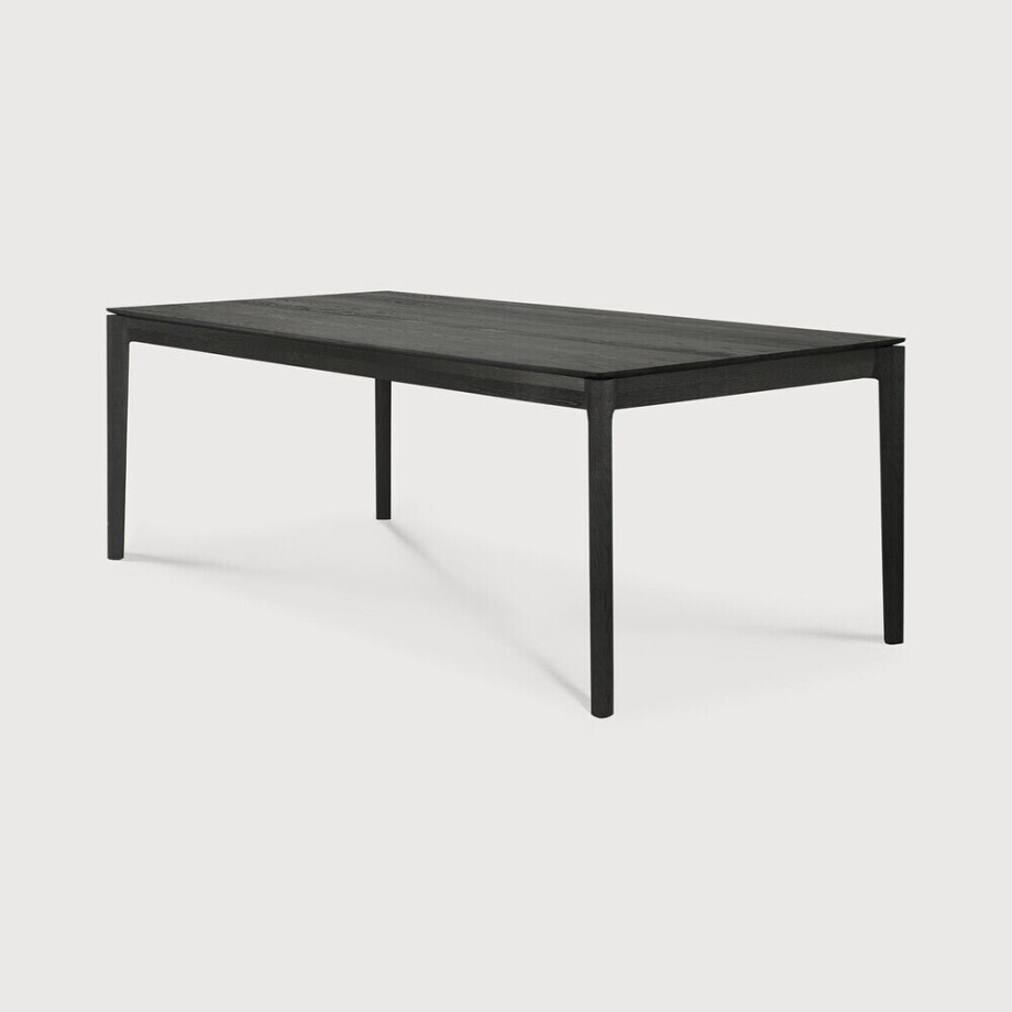 Ethnicraft Eettafel 'Bok' Gevernist Eikenhout, 200 x 95cm, kleur Zwart afbeelding 1