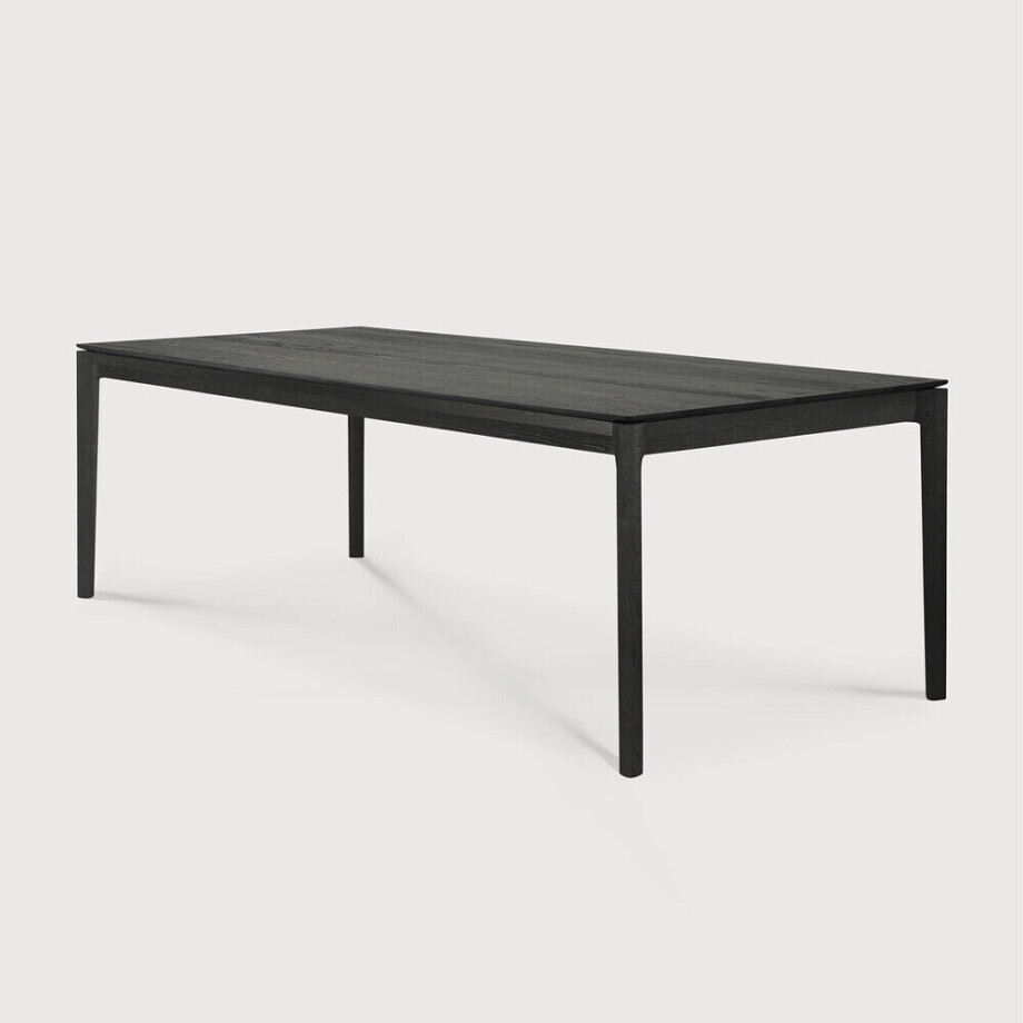 Ethnicraft Eettafel 'Bok' Gevernist Eikenhout, 240 x 100cm, kleur Zwart afbeelding 1