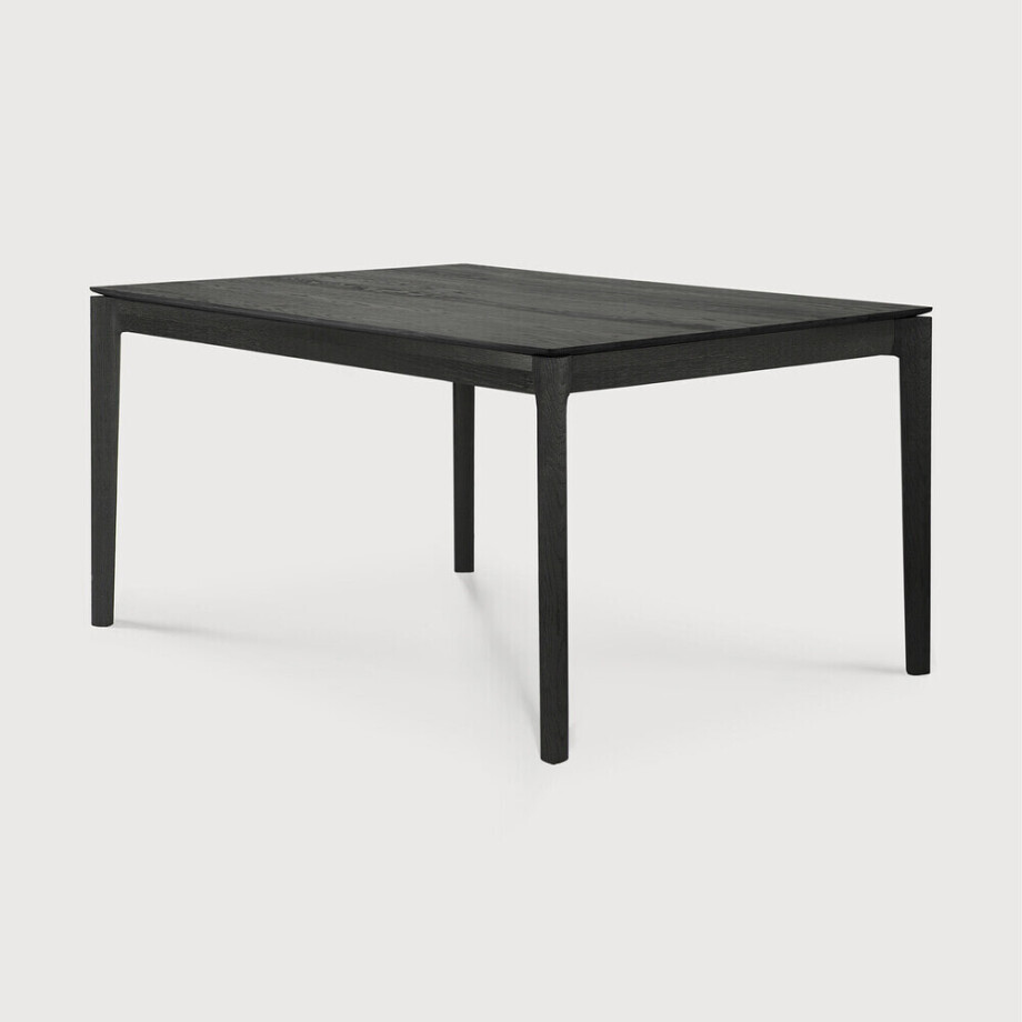 Ethnicraft Eettafel 'Bok' Gevernist Eikenhout, 140 x 80cm, kleur Zwart afbeelding 1
