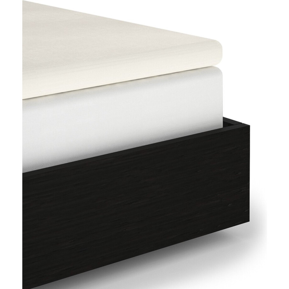 Heckettlane Hoeslaken Elementi-Topper - Onderlaken 1 persoons - 90x200 - 100% Katoen-Satijn - Off-White afbeelding 1