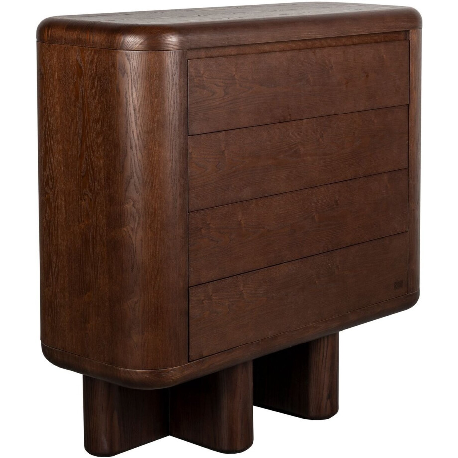 Dutchbone Herman Ladekast/ Opbergkast Hout Walnoot kleur Bruin afbeelding 1
