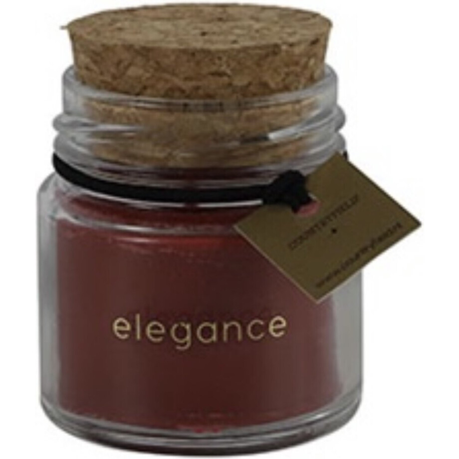 Geurkaars - Elegance - mini - rood - per 2 stuks - L4,5B4,5H5CM - Countryfield afbeelding 1