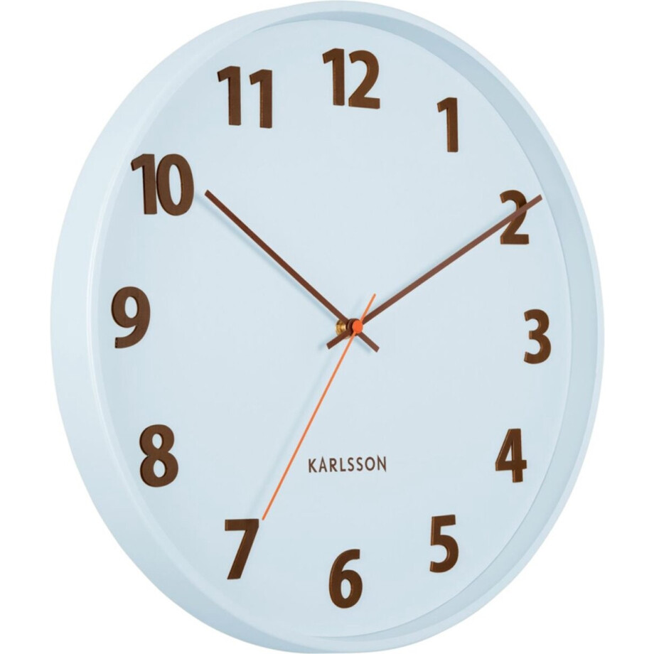 Karlsson Wandklok Summertime - Blauw - Ø40cm - Wandklok Modern Karlsson Wandklok Summertime - Blauw - Ø40cm - Wandklok Modern afbeelding 1