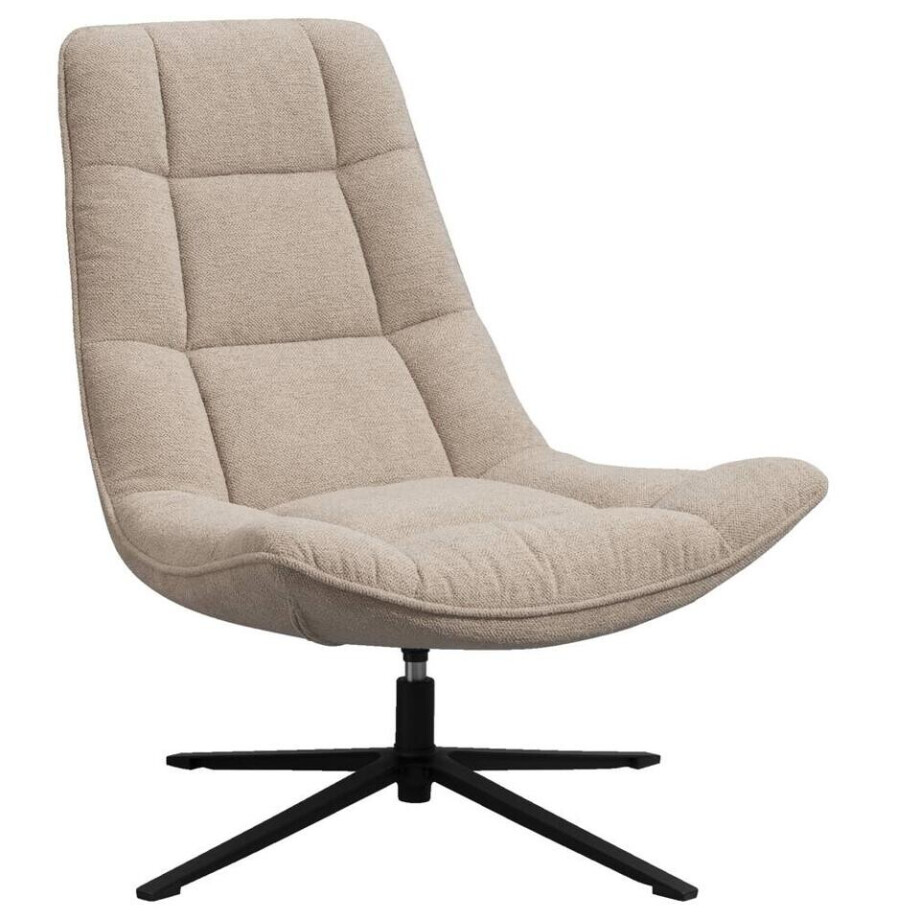 Leen Bakker - Fauteuil Emily - Zand - Polyester - Beige - 82x93x101 Cm afbeelding 1